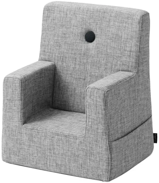 Børnestol - lysegrå/mørkegrå knap