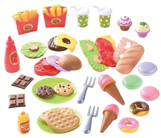 PLAY Toys Food Lunch and Snacks Playset 60pcs.